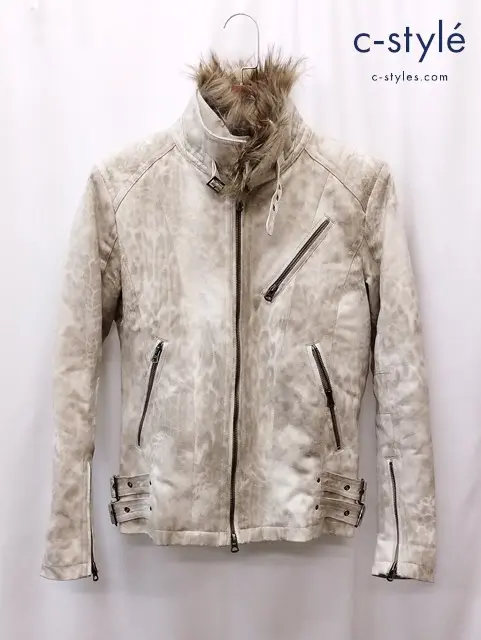 TORNADO MART トルネードマート マイクロスエードレオパードブルゾン M クリーム系 TBL-3503