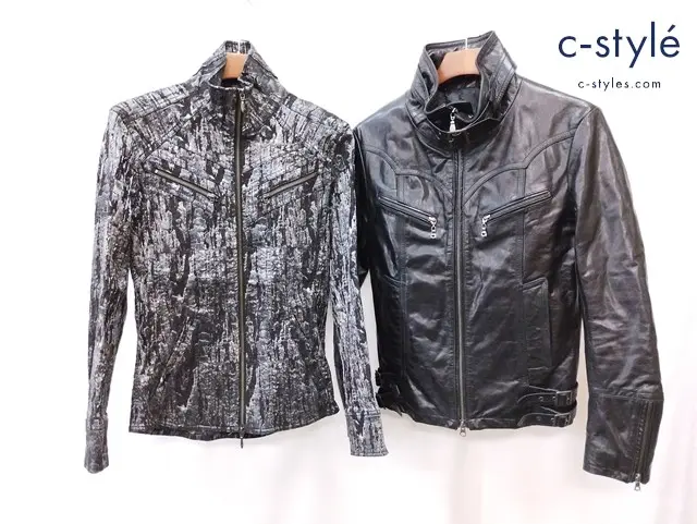 TORNADO MART クラウドジャガードストレッチ M マルチカラー バッファローレザージャケット M ブラック