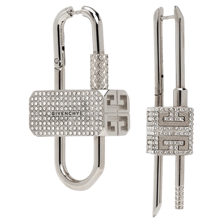GIVENCHY(ジバンシィ) ピアス シルバー Lock クリスタル