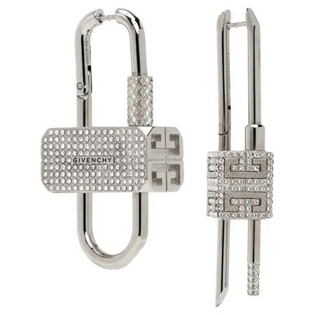 GIVENCHY(ジバンシィ) ピアス シルバー Lock クリスタル