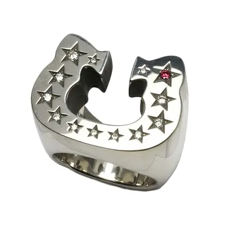 JAM HOME MADE(ジャムホームメイド) コラボ ハローキティ HelloKittyホースシューリング-パヴェ 指輪 サンリオコラボ