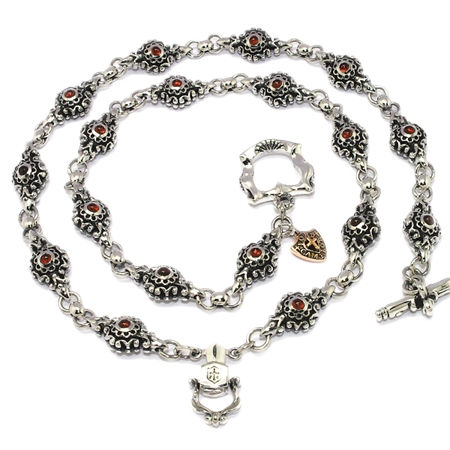 LORD CAMELOT(ロードキャメロット) ネックレス LC-1102GN ガーネット デザインチェーン