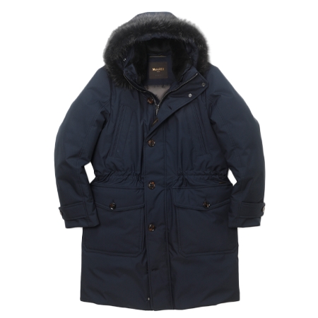 MOORER(ムーレー) ダウン ファー付き デタッチャブルフード ダウンコート SAPPORO-GF DARK BLU