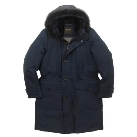 MOORER(ムーレー) ダウン ファー付き デタッチャブルフード ダウンコート SAPPORO-GF DARK BLU