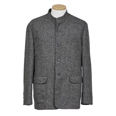 Papas(パパス) ジャケット カシミヤホームスパン スタンドカラージャケット