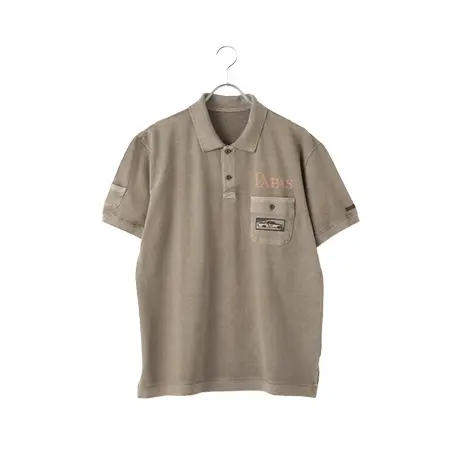 Papas(パパス) ポロシャツ ピグメント鹿の子製品染め