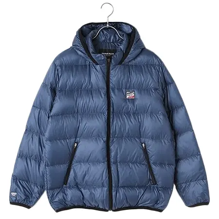 Papas+(パパスプラス) ナイロンマイクロリップ ライトダウンブルゾン