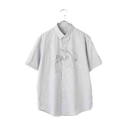Papas(パパス) シャツ TOPオックスストライプシャツ カジキ