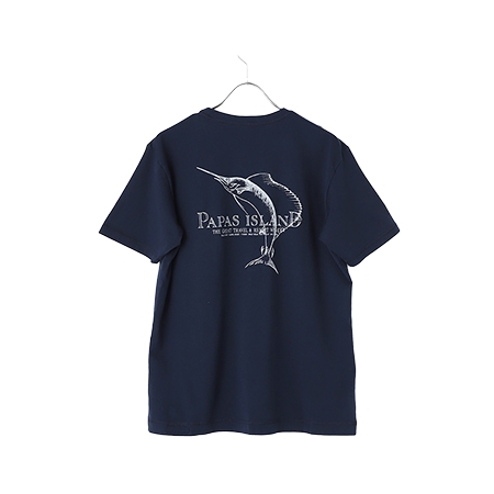 Papas(パパス) Tシャツ グレース天竺 プリント半袖 カジキ
