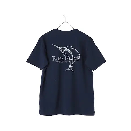 Papas(パパス) Tシャツ グレース天竺 プリント半袖 カジキ