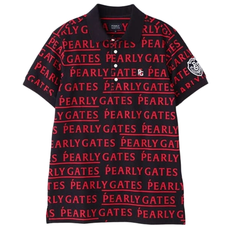 PEARLY GATES(パーリーゲイツ) ポロシャツ カノコ半袖ポロシャツ  メゾンロゴ柄