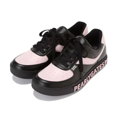 PEARLY GATES(パーリーゲイツ) シューズ ピンク×ブラックネイビー ローカット ゴルフシューズ (MENS)