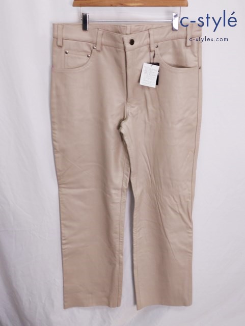 Horn Works ホーンワークス レザーパンツ 40 ベージュ
