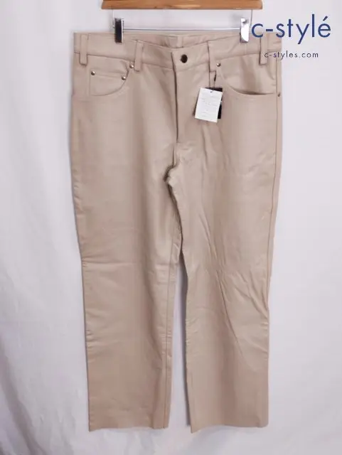 Horn Works ホーンワークス レザーパンツ 40 ベージュ