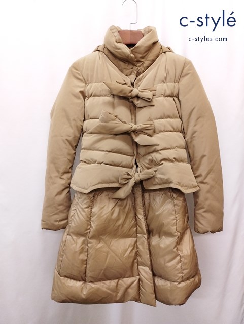 MARITHE FRANCOIS GIRBAUD マリテフランソワジルボー ダウンコート S ベージュ F7-7654 レディース