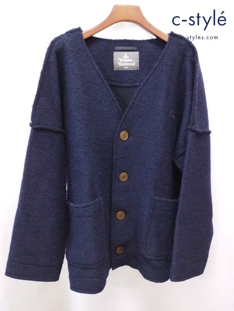 Vivienne Westwood MAN Vネック シェルカーディガン F ネイビー 209053 5623