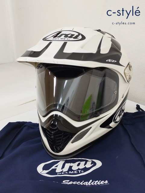 ARAI アライ ヘルメット ツアークロス3 61.62cm未満 ホワイト×ブラック オフロード バイク用品