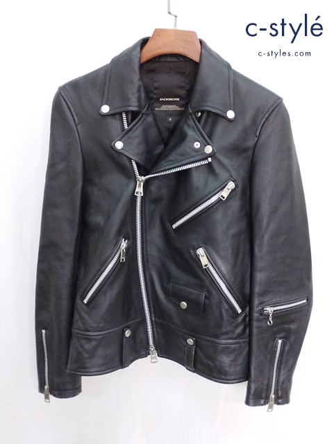 JACKROSE ジャックローズ シープレザーダブルライダースジャケット 3 ブラック 210701J 羊革