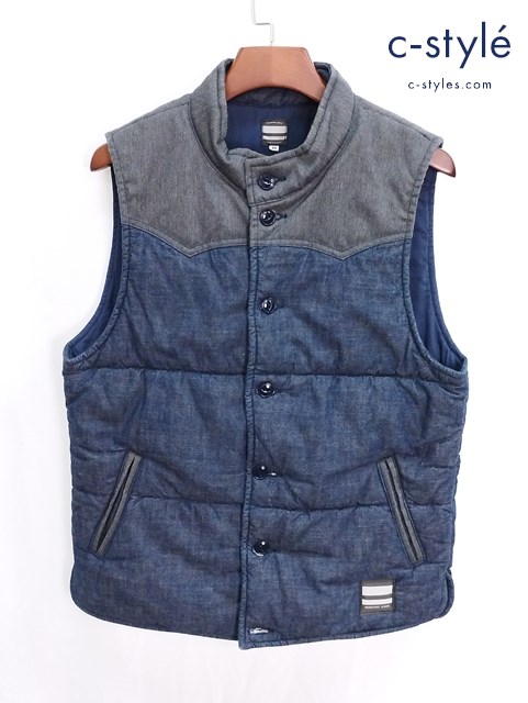 桃太郎ジーンズ 中綿ベスト 40 インディゴ