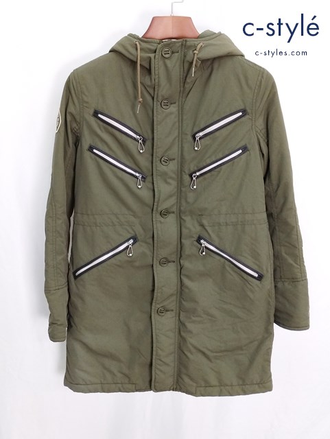 HYSTERIC GLAMOUR プリマロフトサープレックスソップフーデッドコート FREEサイズ オリーブ レディース