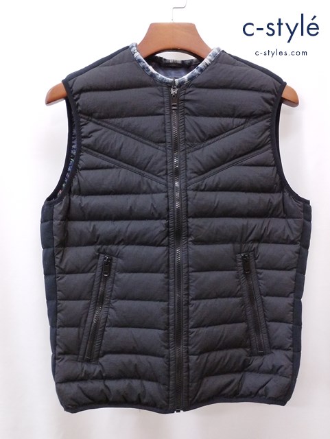 DIESEL ディーゼル ダウンベスト XS ブラック ジップアップ 93243