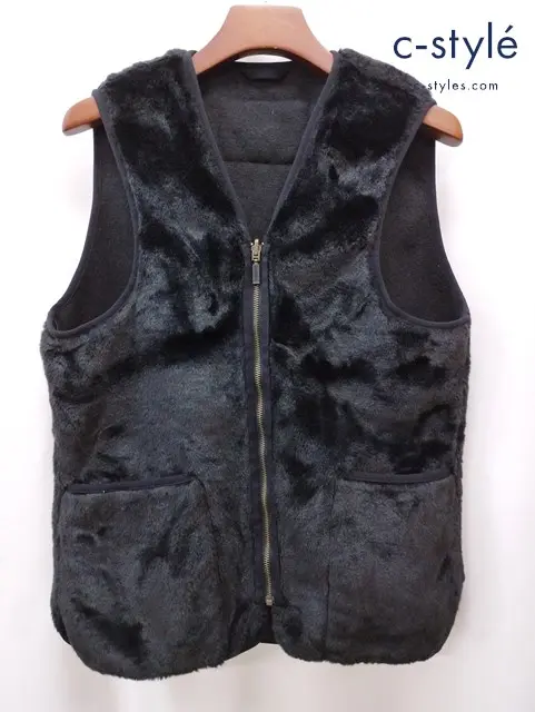 Barbour バブアー ファーライナーベスト 38 ブラック ジップアップ 2002103
