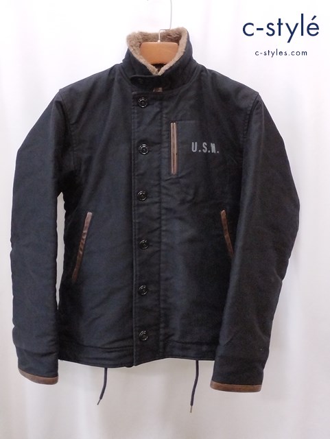 Coal Black コールブラック N-1 デッキジャケット M ブラック 日本製 ジップアップ