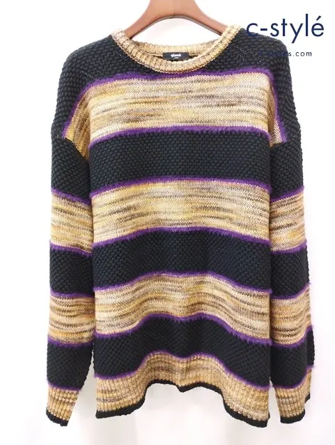 glamb グラム スイッチドボーダーニット L マルチカラー 長袖 GB0423/KNT09