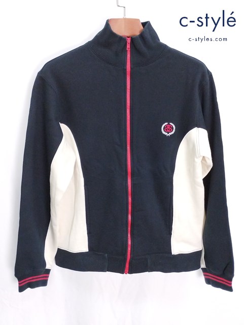 STUSSY ステューシー アームプリントプルオーバーパーカー M ブラック×ホワイト