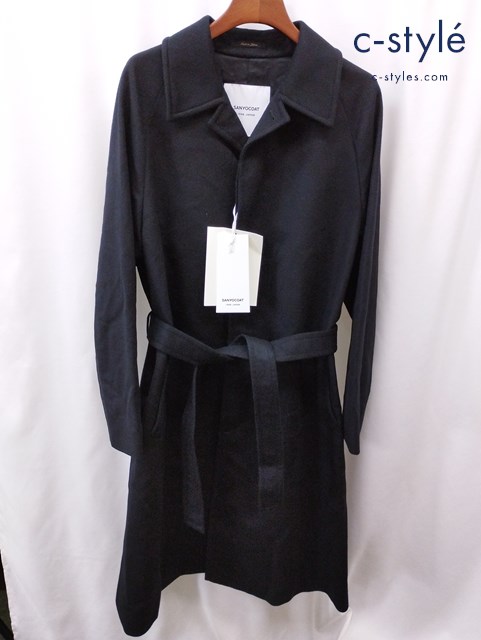 SANYO COAT サンヨーコート バルマカーンコート LL ブラック Rain Wool カシミヤ P1B14042