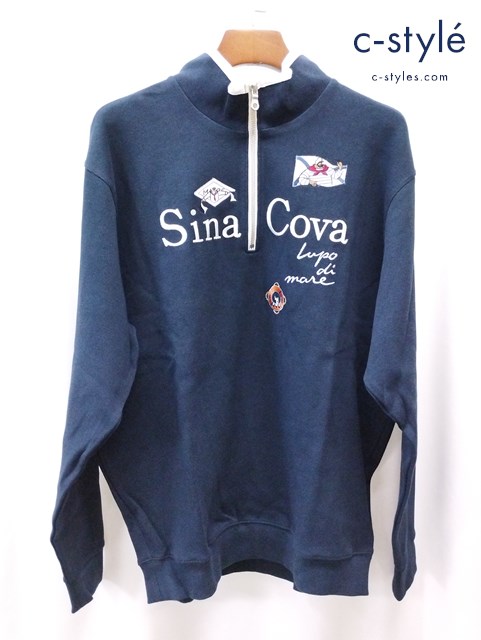 SINA COVA シナコバ ハーフジップトレーナー K ネイビー コットン