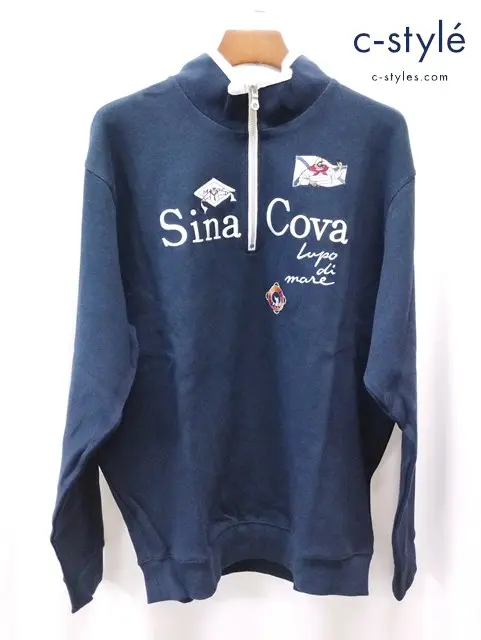 SINA COVA シナコバ ハーフジップトレーナー K ネイビー コットン