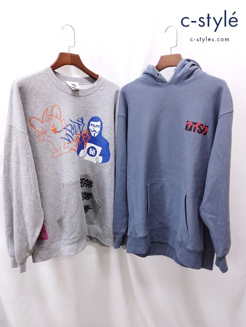 PUNK DRUNKERS パンクドランカーズ トレーナー XL グレー 裏起毛