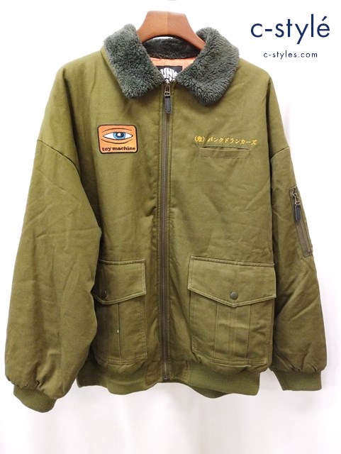 PUNK DRUNKERS PDS×TOY MACHINE ジャケット XL カーキ 玩具機械ドカジャン