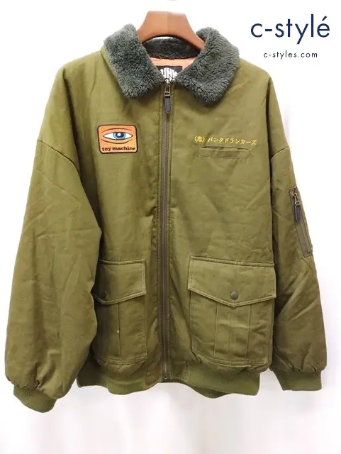 PUNK DRUNKERS PDS×TOY MACHINE ジャケット XL カーキ 玩具機械ドカジャン