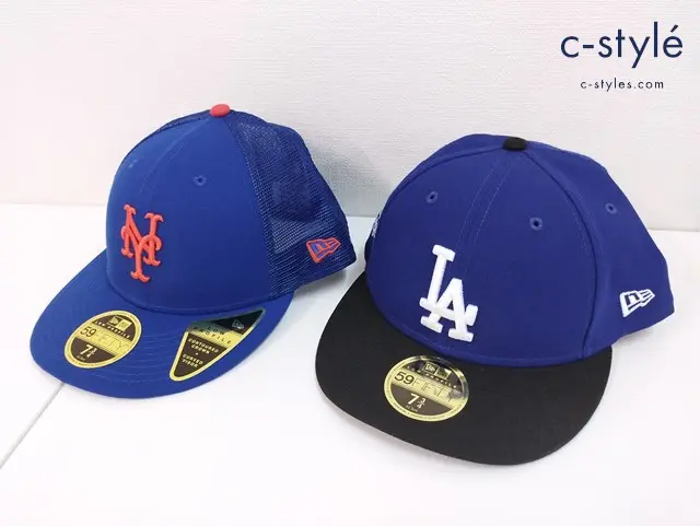 NEW ERA ニューエラ キャップ 7 3/4 61.5cm ブルー系 59FIFTY MLB ドジャース メッツ