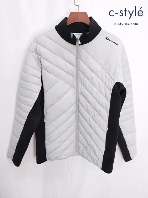 TaylorMade テーラーメイド ダウンジャケット O グレー ジップアップ ゴルフ用品