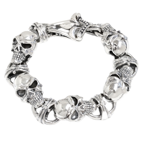 ROYAL ORDER(ロイヤルオーダー) ブレスレット CRUSADER SKULL W / CROSS