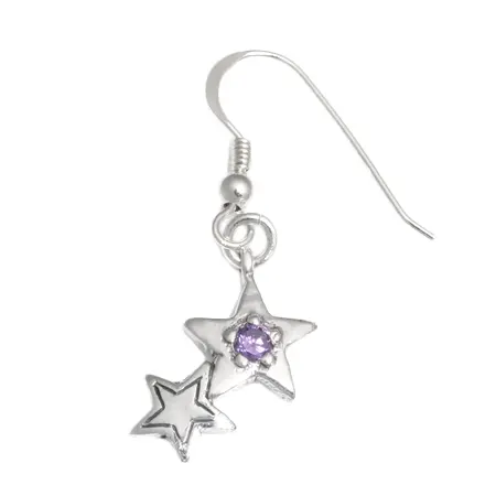 ROYAL ORDER(ロイヤルオーダー) ピアス Starshine Duo with CZ（1個単位)