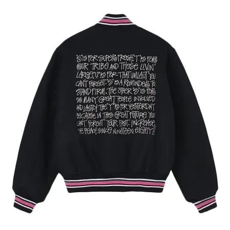 STUSSY(ステューシー) ジャケット S TALK MELTON VARSITY JACKET