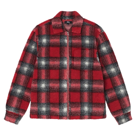 STUSSY(ステューシー) シャツ SHADOW PLAID SHERPA ZIP SHIRT