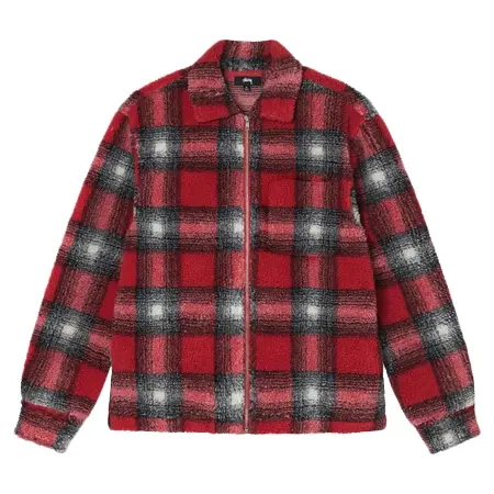 STUSSY(ステューシー) シャツ SHADOW PLAID SHERPA ZIP SHIRT