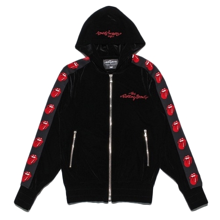 TMT(ティーエムティー) パーカー ローリングストーンズ×TMT ベロア トラックパーカー ジャガード