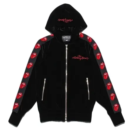 TMT(ティーエムティー) パーカー ローリングストーンズ×TMT ベロア トラックパーカー ジャガード