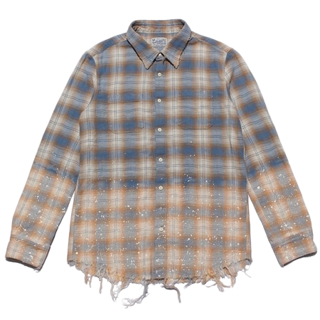 TMT(ティーエムティー) シャツ OMBRE PLAID DAMAGE SHIRTS