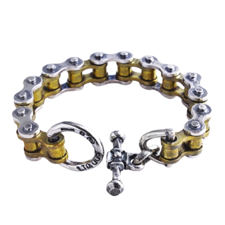 TRAVIS WALKER(トラヴィスワーカー) バングル・ブレスレット DRIVE CHAIN BRACELET BRASS & SILVER