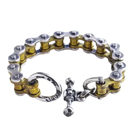 TRAVIS WALKER(トラヴィスワーカー) バングル・ブレスレット DRIVE CHAIN BRACELET BRASS & SILVER