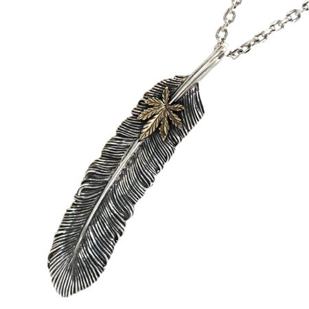 ZOCALO(ソカロ) ネックレス CBD・フェザー・ペンダント シルバー925 チェーンセットモデル・50cm/3mm