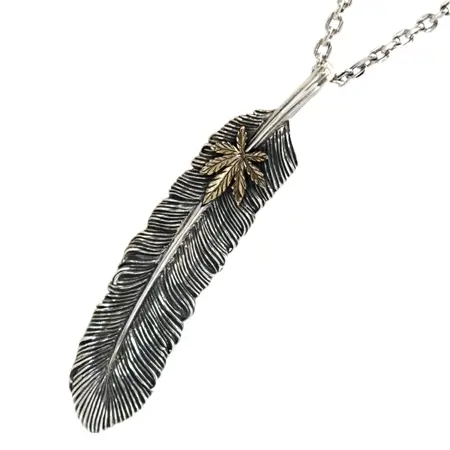 ZOCALO(ソカロ) ネックレス CBD・フェザー・ペンダント シルバー925 チェーンセットモデル・50cm/3mm