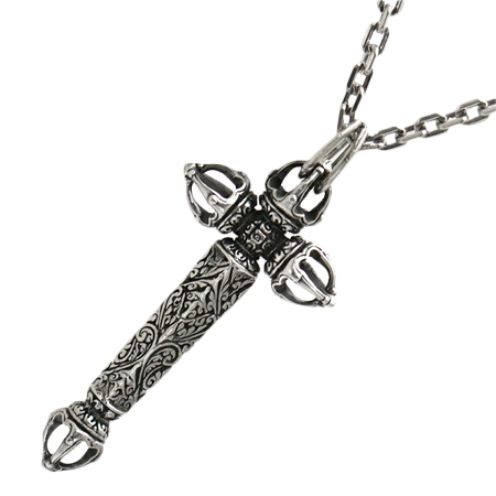 ZOCALO(ソカロ) ネックレス クラウン・ドージェ・クロス・ペンダント XS＆シルバーチェーン 50cm セットモデル